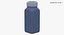 Quadratische Plastikflasche 4oz 120ml Geschlossen