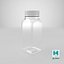 Quadratische Plastikflasche 4oz 120ml Geschlossen