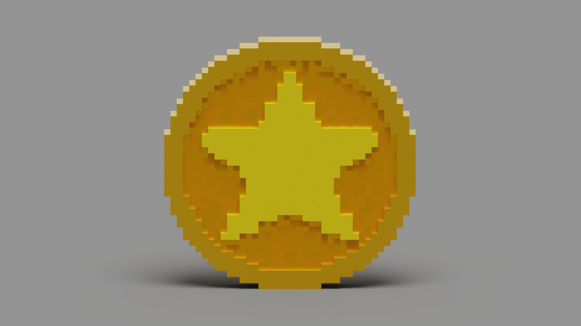 Voxel Star Coin Model - TurboSquid 1944181
