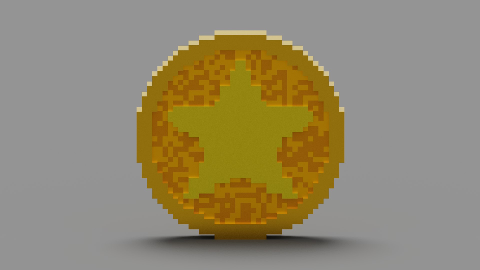 Voxel Star Coin Model - TurboSquid 1944181