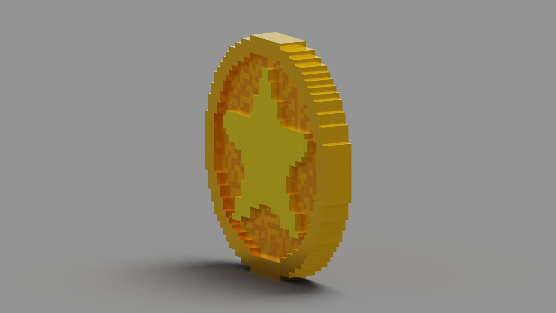 Voxel Star Coin Model - TurboSquid 1944181