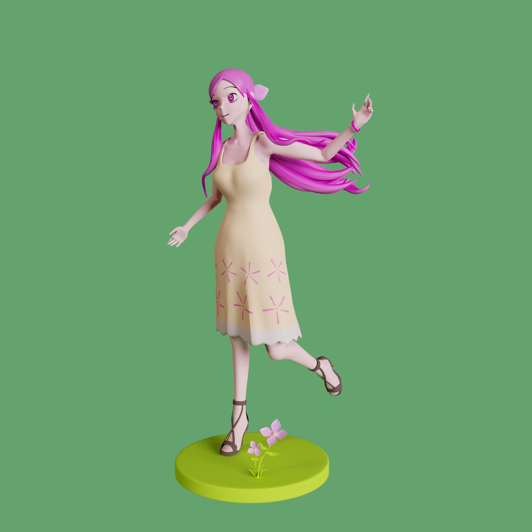 Mememe Girl - Posable 3D Model - TurboSquid 1281524