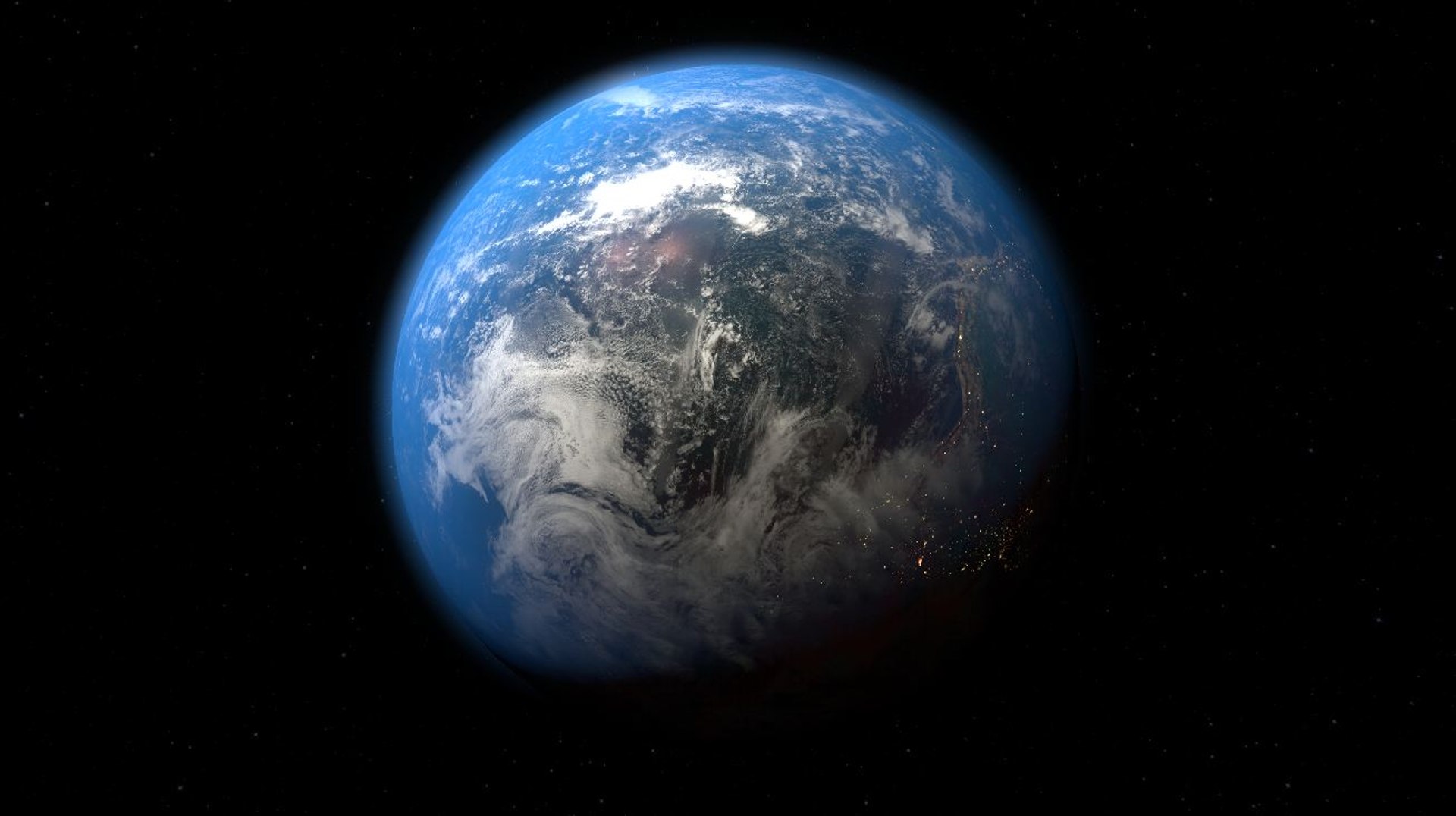 Earth Day Night 3d C4d