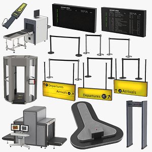 airport elements 01 3D model