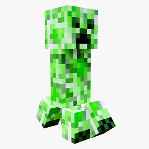 Minecraft Creeper Rigged 3D Model Game Ready PBR STEMCell 3D