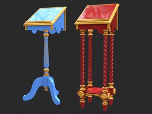 Lectern for icons-drawings-and STL 3D model