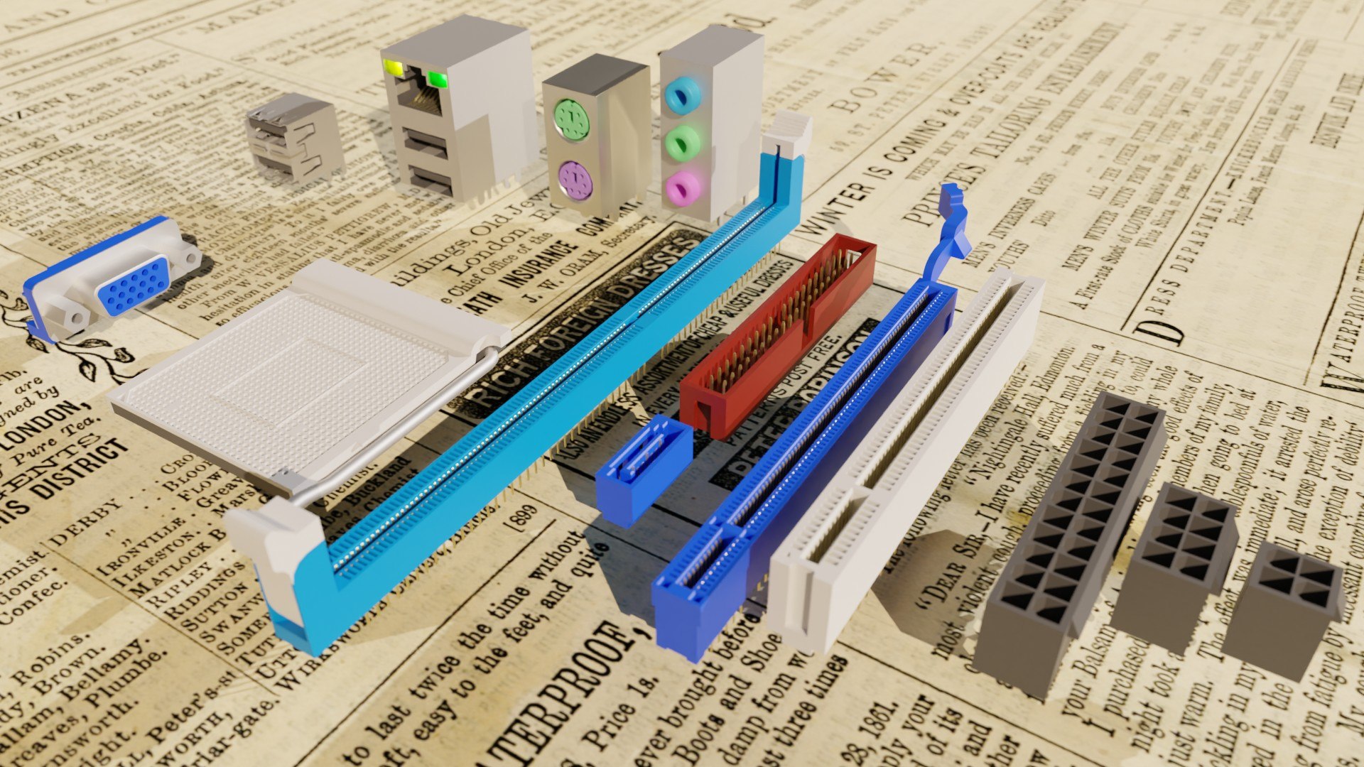 3D Computer Parts - TurboSquid 2405934