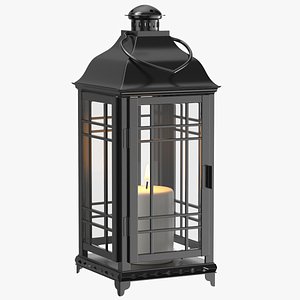 3D model Candle Lantern Black