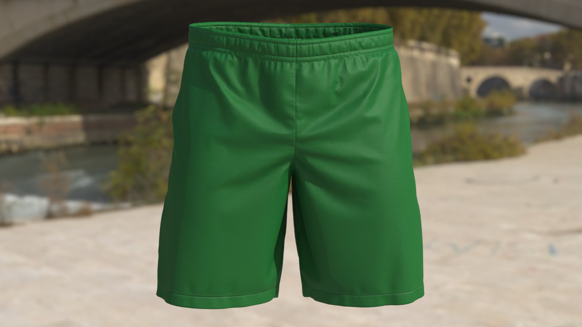 Green Polyester Shorts 3D - TurboSquid 2064015