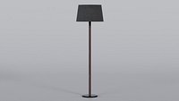 Low Poly Black Wood Lamp 3D Model True Renders UV 4K PBR Textures