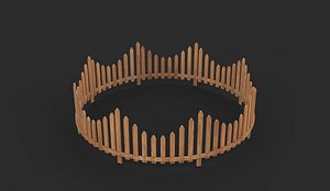 flexible picket fence 3D model 3D