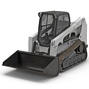 Compact Tracked Front Loader 3D Model