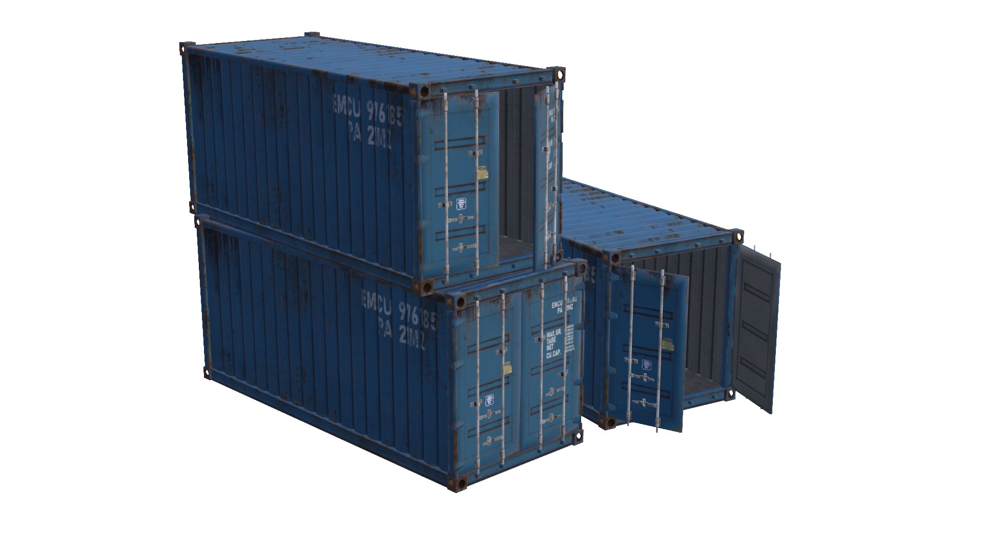 Shipping Containers 3D - TurboSquid 2376132