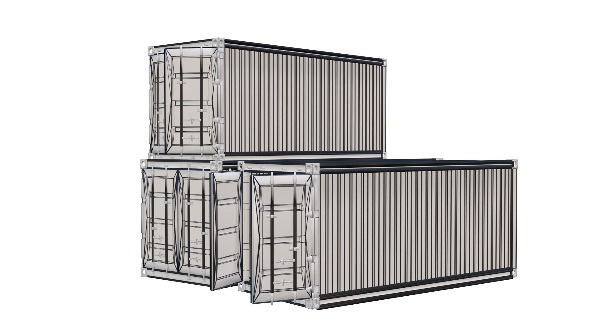 Shipping Containers 3D - TurboSquid 2376132
