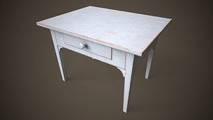 Old vintage painted table model