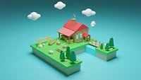 Isometric House low poly