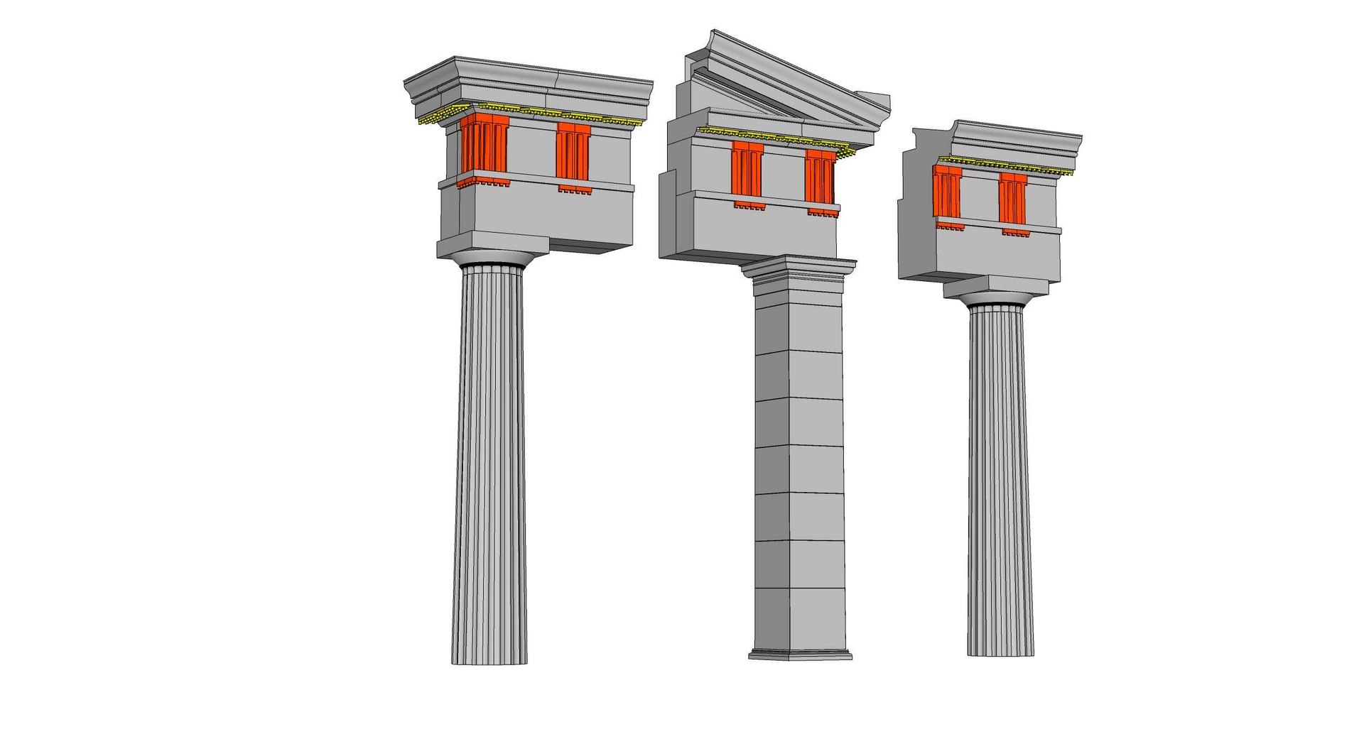 3D Archaic Greek Doric Column - TurboSquid 2272616