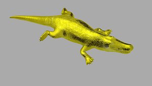 Gold alligator crocodile reptile lizard wildlife teeth skin