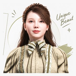 Korean Woman School Uniform 3D model