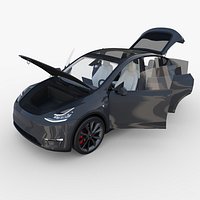 Tesla Model Y Midnight Silver with interior