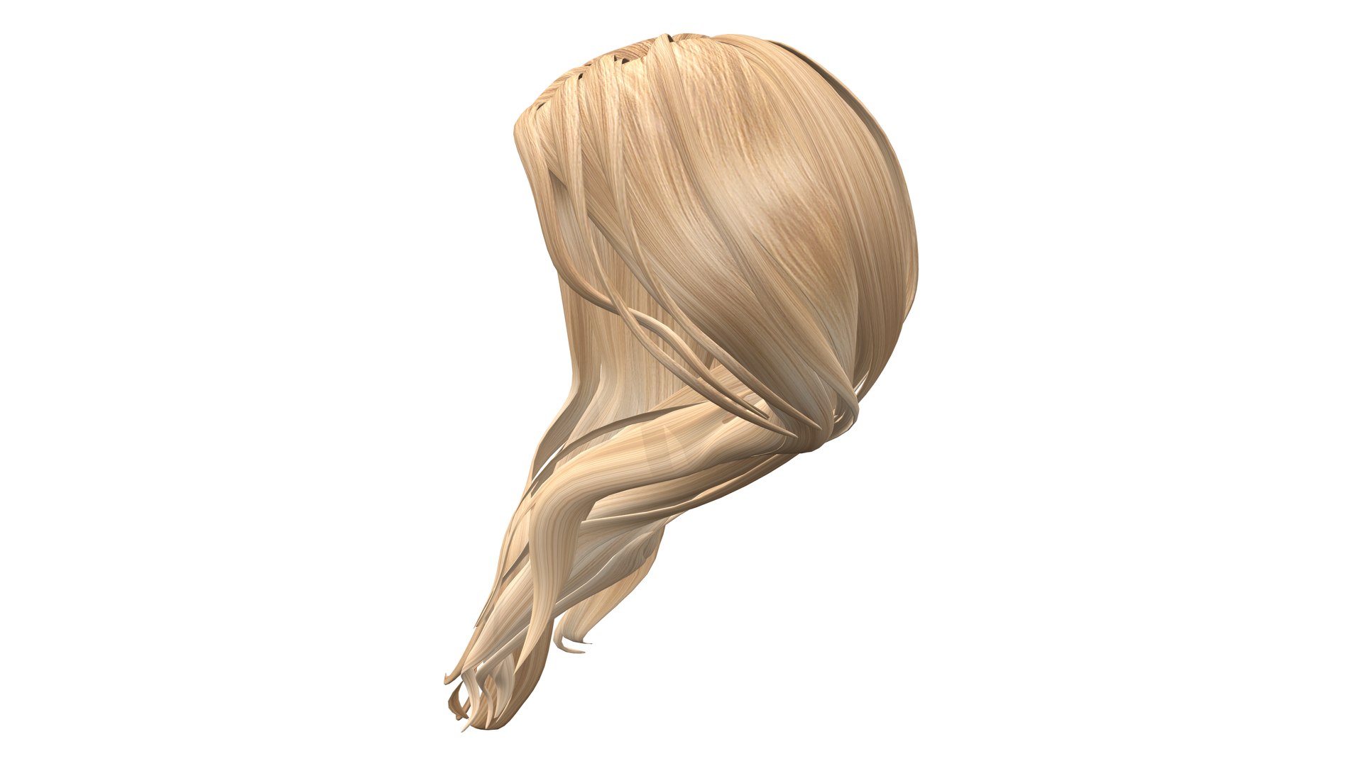 3D model Teni Over Shoulder Long Hair VR / AR / low-poly