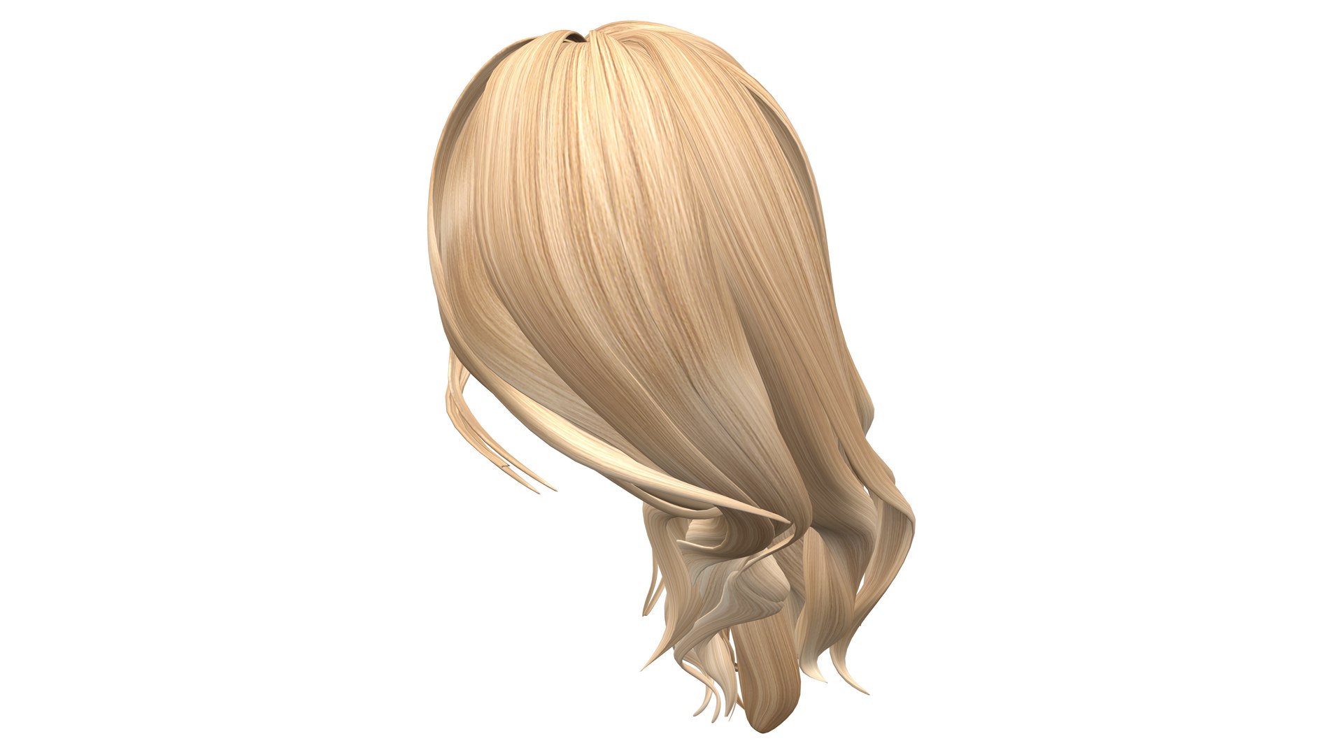 3D model Teni Over Shoulder Long Hair VR / AR / low-poly