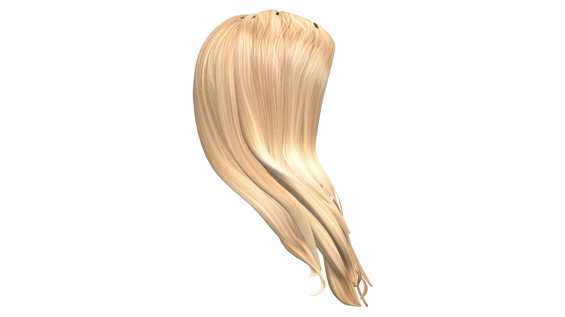 3D model Teni Over Shoulder Long Hair VR / AR / low-poly