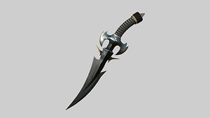 3D Medieval Dagger 01 Dark - Fantasy Character Weapon