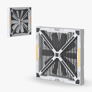 3D model Sci-Fi Exhaust Fan Module Reinforced Gray