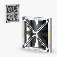 Sci-Fi Exhaust Fan Module Reinforced Gray