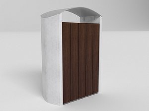 trashcan basket street 3d model