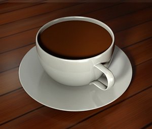 free cup saucer 3d model