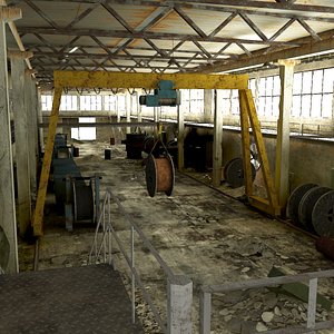 old abandoned factory 3D model