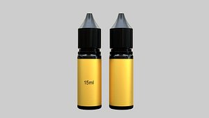 Liquid Bottle 15ml Black 3D model