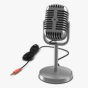 3d model classic studio microphone 3