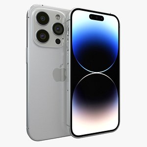 Apple iPhone 14 Pro Silver 3D model