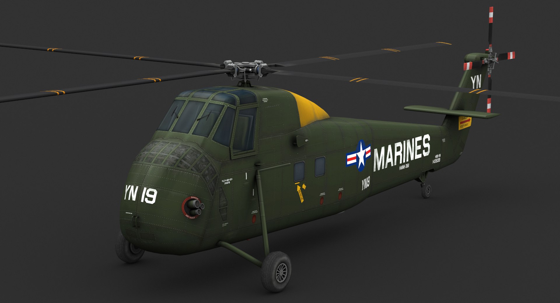 3D sikorsky h34 choctaw - TurboSquid 1155095