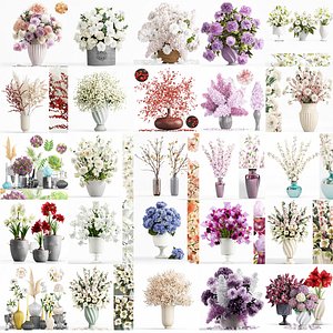 Collection of bouquets 40 pieces model