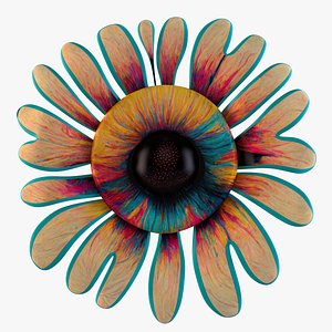 3D psychedelic daisy