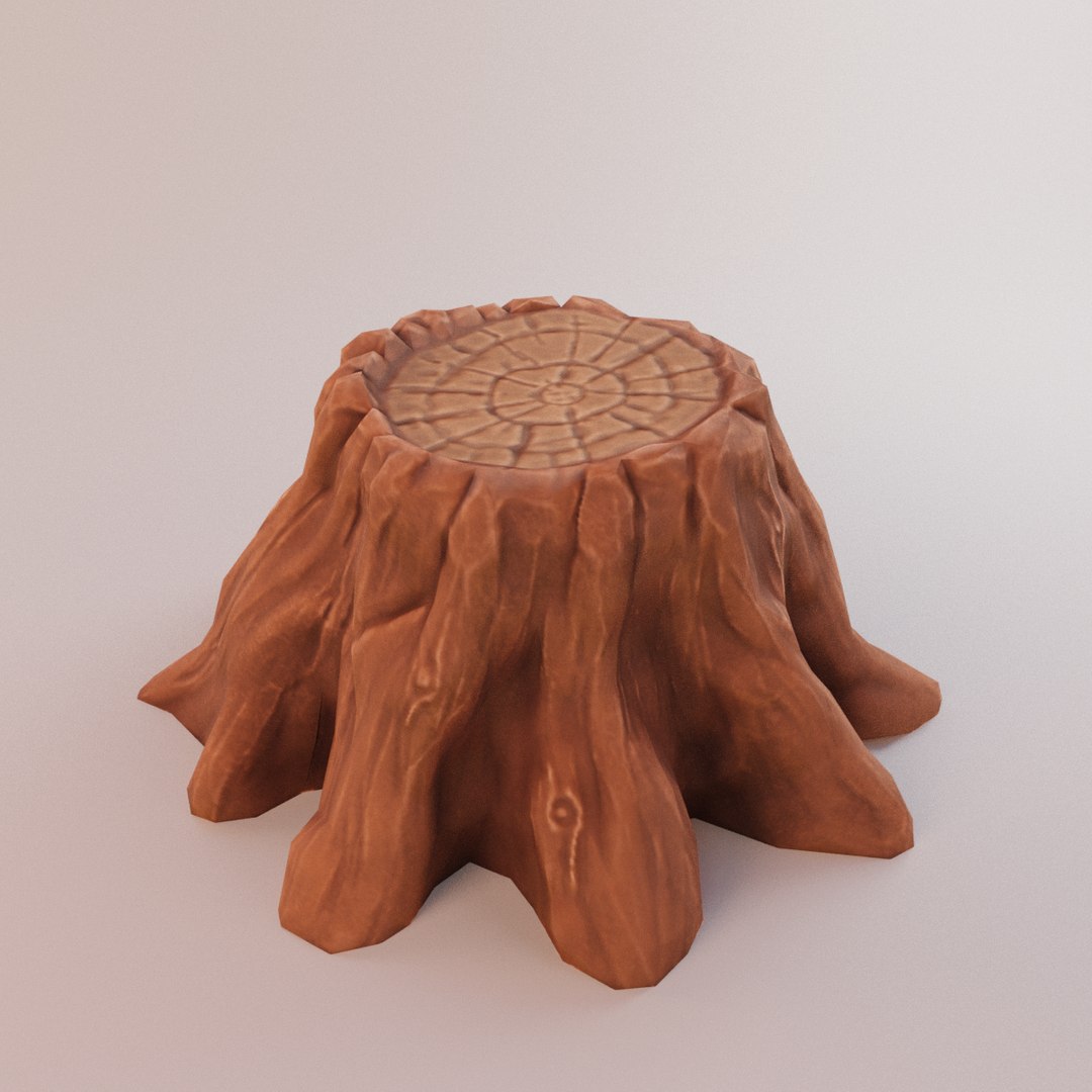 Stylized Tree Stump 3d Model Turbosquid 1631076 5367