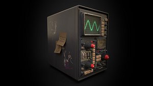 Oscilloscope Game Ready Low Poly PBR 3D Model Low-poly 3D model