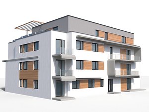 3d modern appartment house model