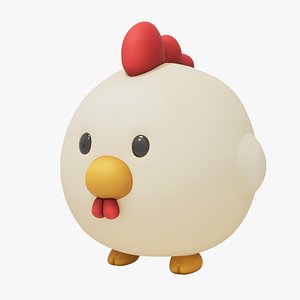 Balloon-style 3D Character-Rooster