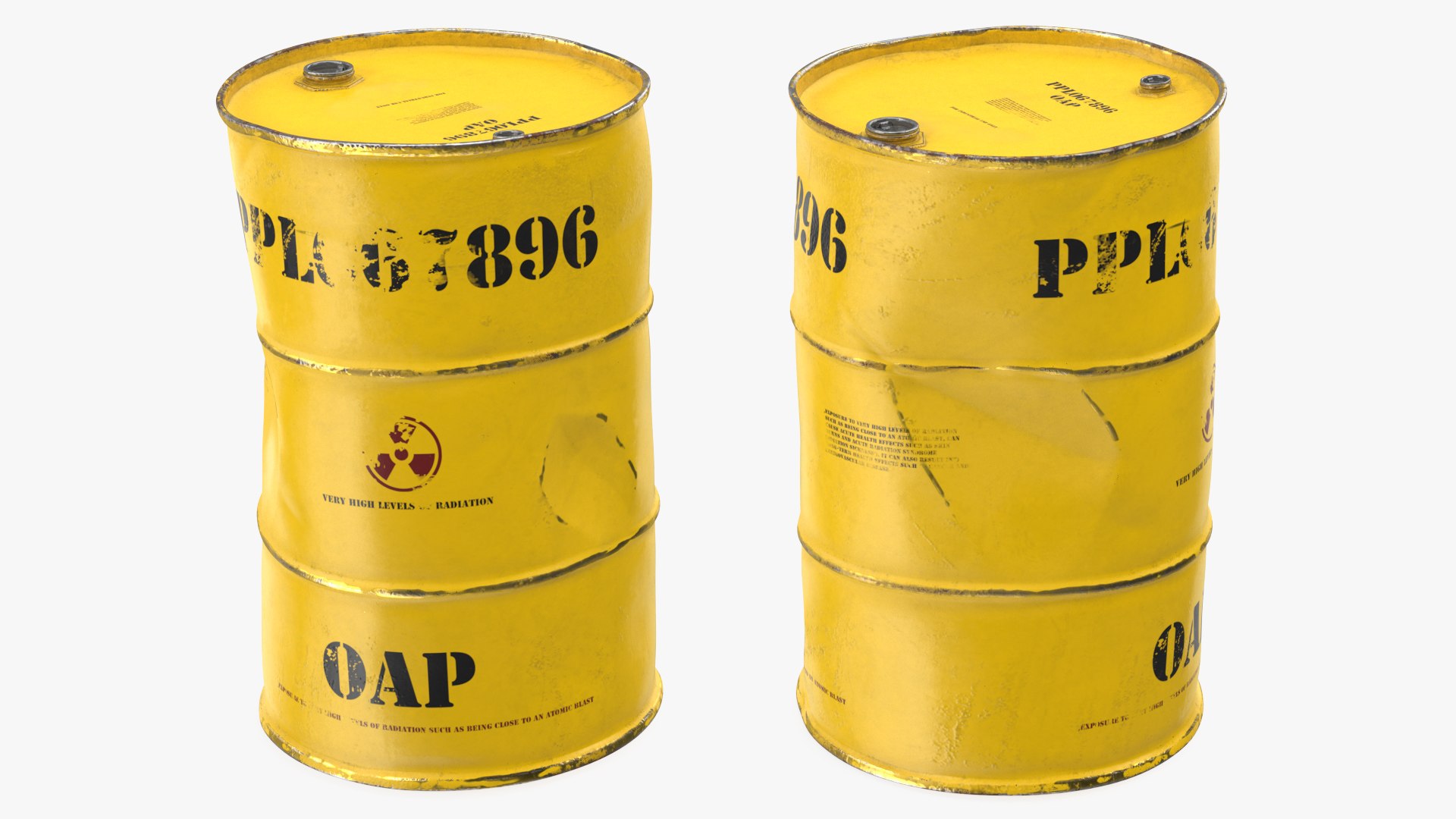 Old Radioactive Waste Barrel 3D model preview