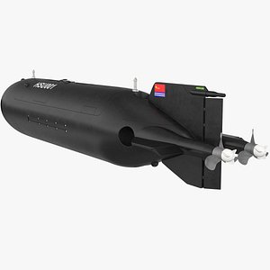 3D model Chinese Submarine Drone HSU 001 Rigged for Maya