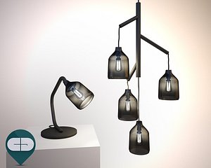 lamp pendant glass 3d model