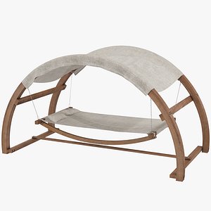 3d model of outdoor bed canopy pillows