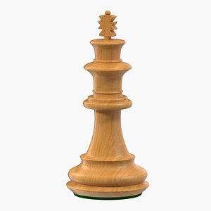 wooden chess king 3D model