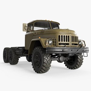ZIL-131 Military Chassis Truck 3D