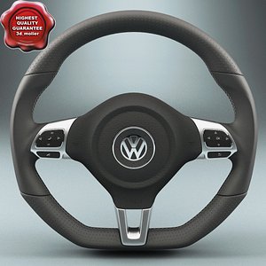 3ds max volkswagen steering wheel